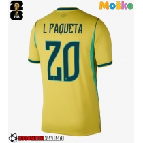 Moške Nogometnih dresov Brazilija Lucas Paqueta #20 Domači SP 2026 Kratki rokavi